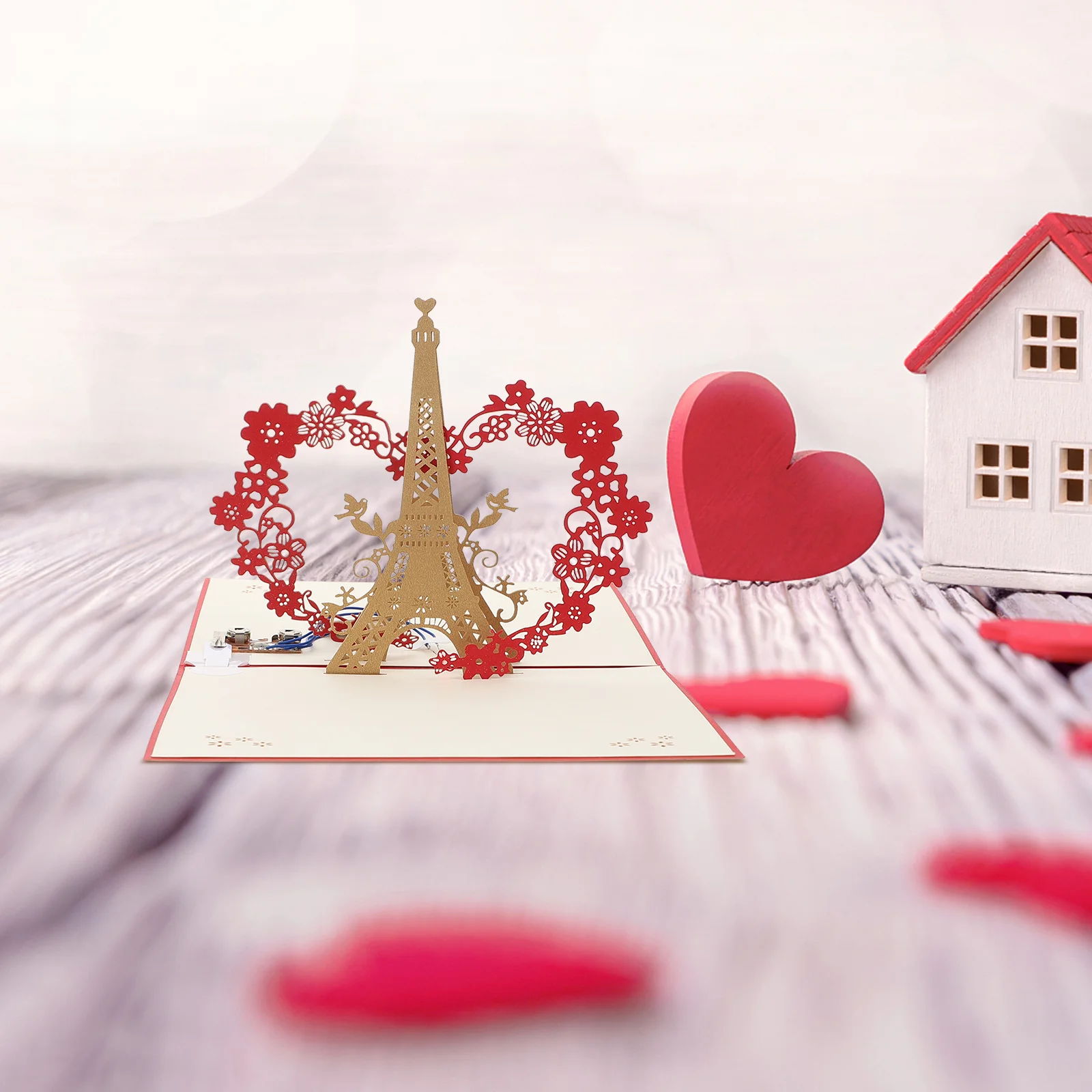 1Set Glowing Music Light Greeting Card 3D Birthday Blessing Card Eiffel Tower Pop-Up Three-Dimensional Creative Gift
1Set Glowing Music Light Greeting Card 3D Birthday Blessing Card Eiffel Tower Pop-Up Three-Dimensional Creative Gift