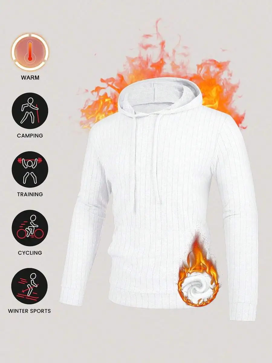 Mens Warm Ribbed Hoodie Sweatshirt For Camping Training Cycling Winter Sports
Mens Warm Ribbed Hoodie Sweatshirt For Camping Training Cycling Winter Sports