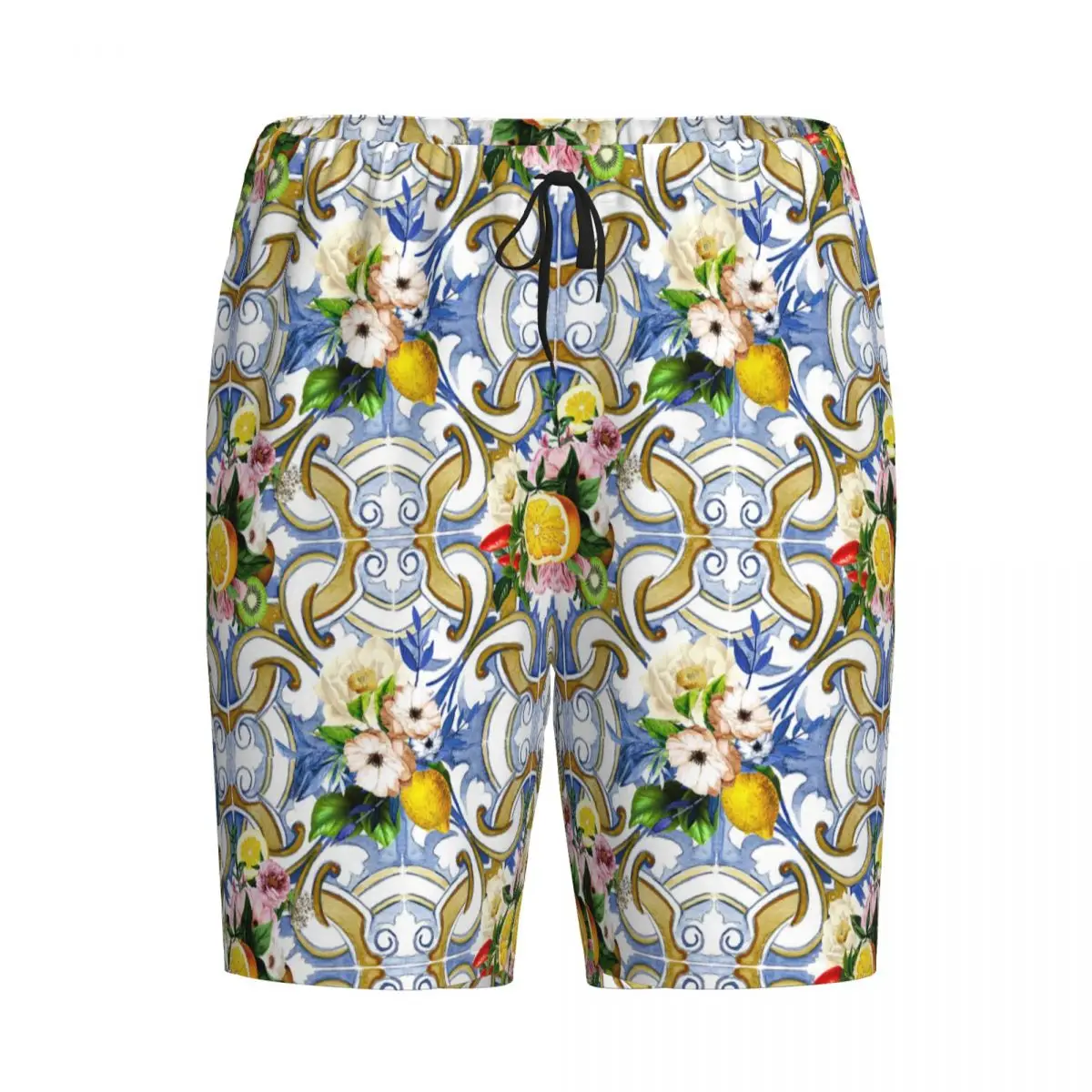 Мужские шорты-пижамы с сицилийским мозаичным узором, в средиземноморском стиле, с лимонами, для сна и отдыха
Мужские шорты-пижамы с сицилийским мозаичным узором, в средиземноморском стиле, с лимонами, для сна и отдыха