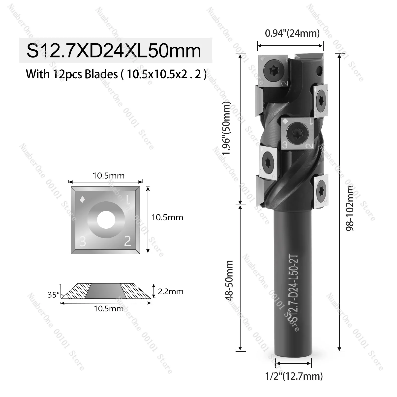 12.7mm Shank Spiral Trimming Bottom Cleaning Milling Cutter Disposable Woodworking Cutter with Removable Blades for Hardwood Sol
12.7mm Shank Spiral Trimming Bottom Cleaning Milling Cutter Disposable Woodworking Cutter with Removable Blades for Hardwood Sol