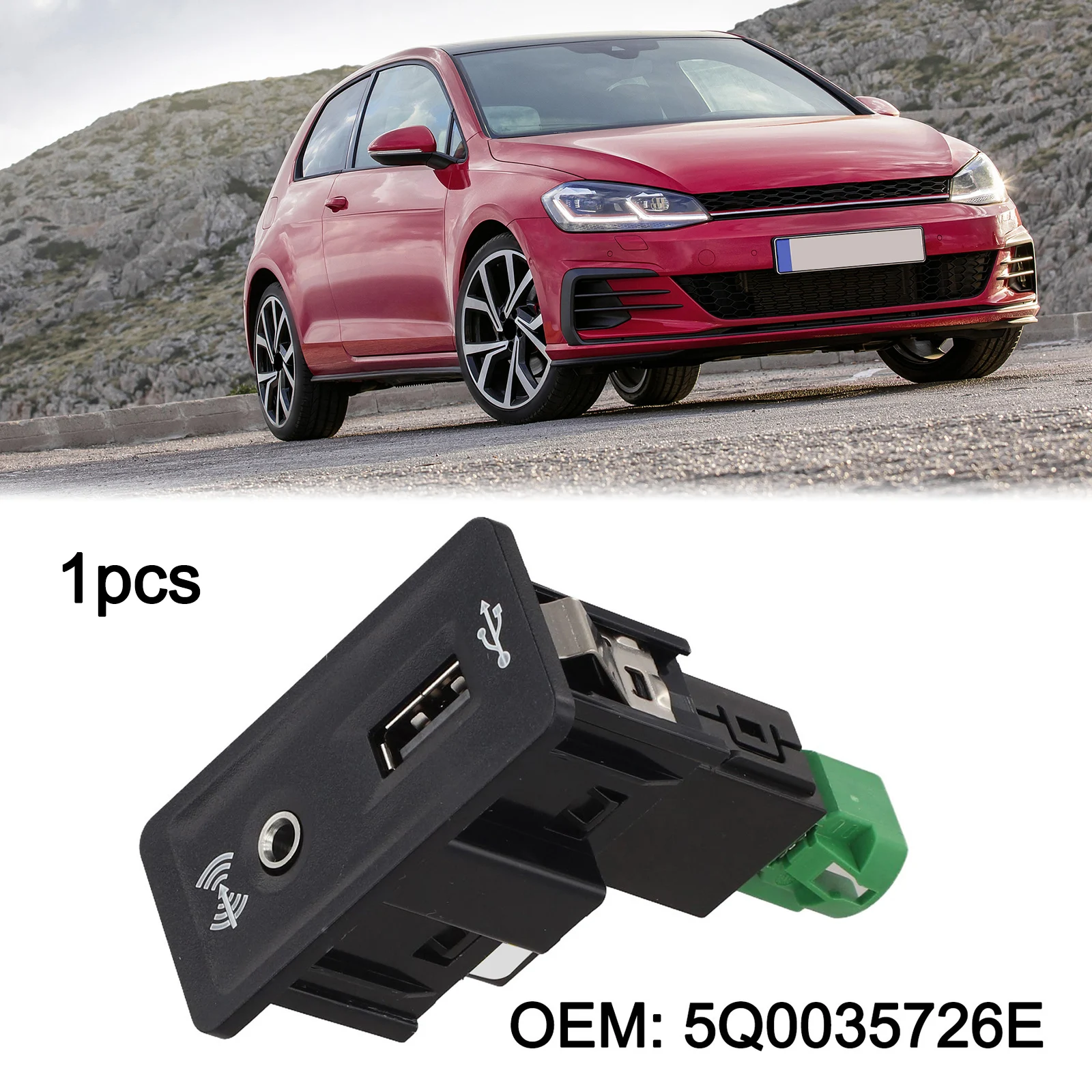 USB-переключатель AUX OEM 5Q0035726E, совместимый с Golf 7, MK7 и Passat B8, с функцией CarPlay.
USB-переключатель AUX OEM 5Q0035726E, совместимый с Golf 7, MK7 и Passat B8, с функцией CarPlay.