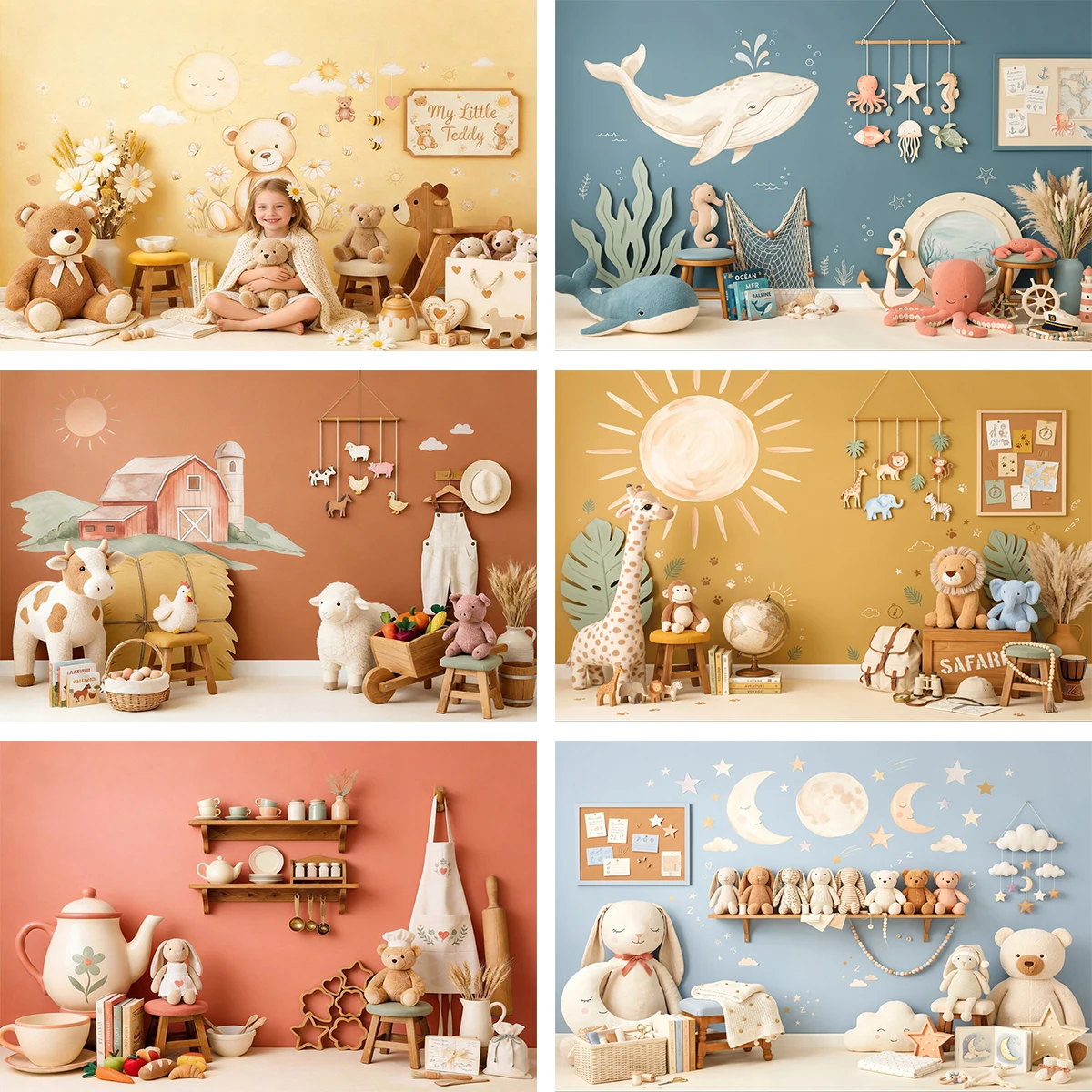 Cute Cartoon Different Animals Themes Newborn Baby Kids Portrait Photography Backdrop Photo Studio
Cute Cartoon Different Animals Themes Newborn Baby Kids Portrait Photography Backdrop Photo Studio