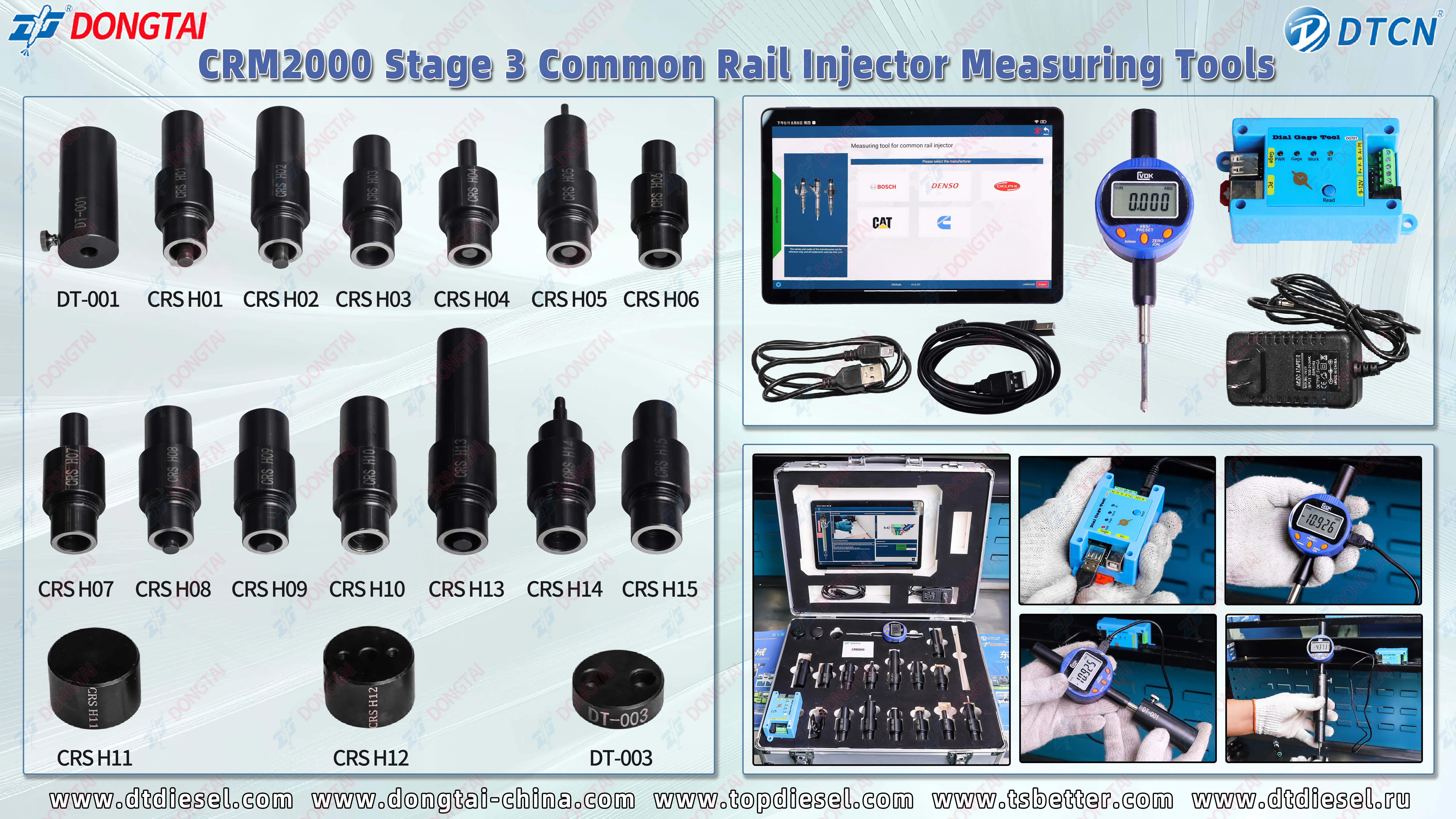 CRM2000 Stage 3 common Rail injector Measuring Tools
CRM2000 Stage 3 common Rail injector Measuring Tools