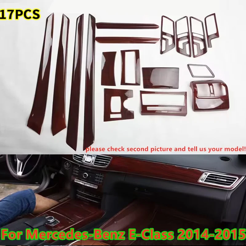 17X Gloss Wood Grain Interior Cover Trim Decor For Mercedes-Benz E-Class 2014-15
17X Gloss Wood Grain Interior Cover Trim Decor For Mercedes-Benz E-Class 2014-15