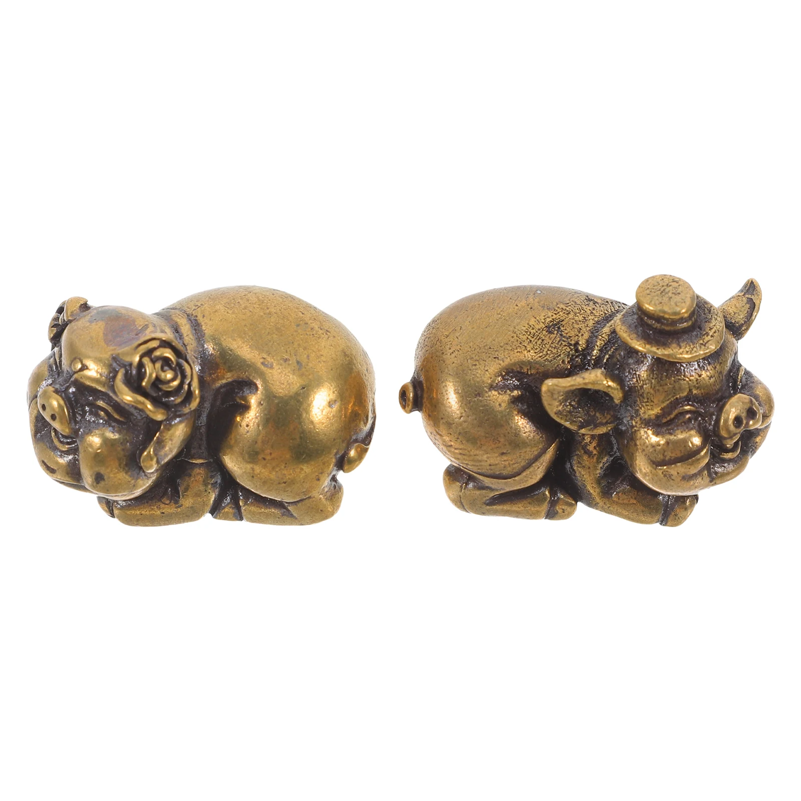 2 Pcs Brass Pig Statue Animal Figurine Vintage Decor Ornament Home Mini Craft Desktop Couples Sculpture
2 Pcs Brass Pig Statue Animal Figurine Vintage Decor Ornament Home Mini Craft Desktop Couples Sculpture