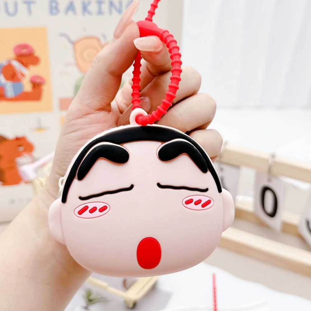 Cute Cartoon Crayon Shin-chan Silicone Coin Purse Portable Keychain Wallet Kawaii Zipper Storage Bag Girls Toys Gifts
Cute Cartoon Crayon Shin-chan Silicone Coin Purse Portable Keychain Wallet Kawaii Zipper Storage Bag Girls Toys Gifts