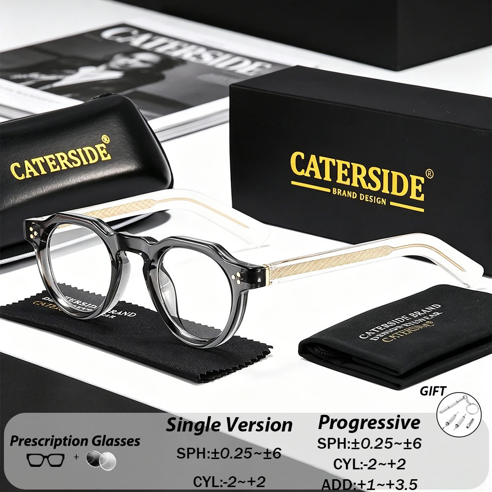 CATERSIDE Luxury Prescription Glasses Men Round Frame Gold Pins Temple Custom Optical Eyeglasses Women Daily Reading Glasses
CATERSIDE Luxury Prescription Glasses Men Round Frame Gold Pins Temple Custom Optical Eyeglasses Women Daily Reading Glasses