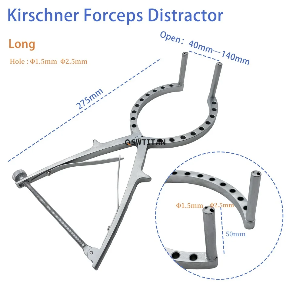 Kirschner Wire Forceps (1.5/2.5mm) - Stainless Steel, Distraction Compression
Kirschner Wire Forceps (1.5/2.5mm) - Stainless Steel, Distraction Compression