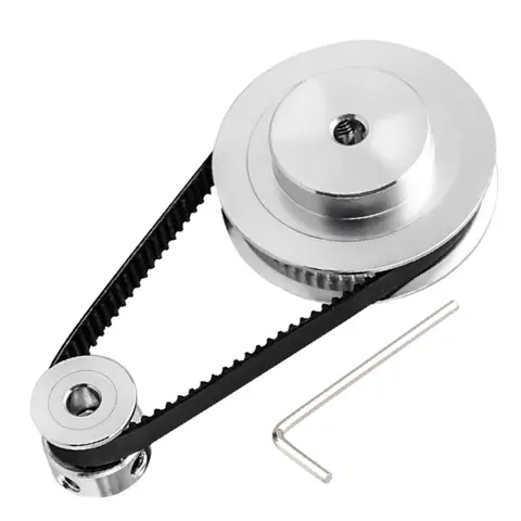 2GT Pulley Gt2 Synchronous Pulley Belt Kit 60Teeth 20Teeth 1:3 Reduction Ratio Mechanical Transmission Assembly Bandwidth 6mm