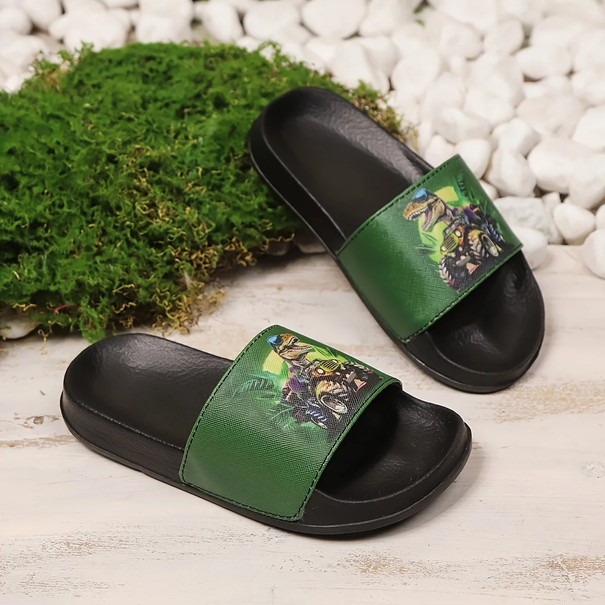 Children's Casual Dinosaur Cartoon Open-Toe Slippers for Boys and Girls, Lightweight Outdoor Beach Shoes, Suitable for All Seasons, Ideal for Home, Sports, and Outdoor Beach Activities
Children's Casual Dinosaur Cartoon Open-Toe Slippers for Boys and Girls, Lightweight Outdoor Beach Shoes, Suitable for All Seasons, Ideal for Home, Sports, and Outdoor Beach Activities