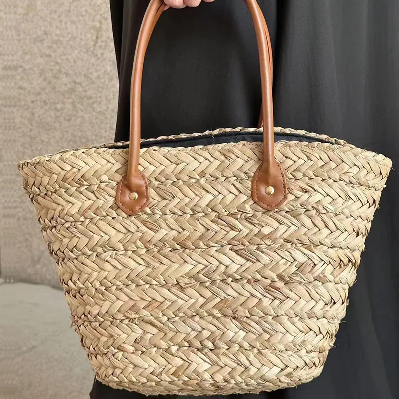 Handmade Grass Woven Straw Bag Bohemian Travel Basket Bags for Women Shoulder Bag Vacation Beach Bags NEW Handbag Shopper Tote
Handmade Grass Woven Straw Bag Bohemian Travel Basket Bags for Women Shoulder Bag Vacation Beach Bags NEW Handbag Shopper Tote