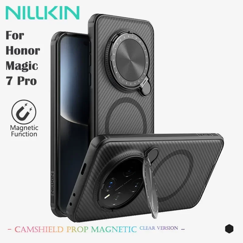 Nillkin Magnetic Case for Honor Magic 7 Pro, Flip Lens Cover with Kickstand, MagSafe, Shockproof, Anti-Scratch, 360° Protection
Nillkin Magnetic Case for Honor Magic 7 Pro, Flip Lens Cover with Kickstand, MagSafe, Shockproof, Anti-Scratch, 360° Protection