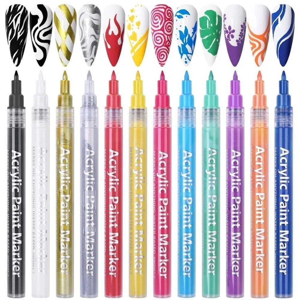 New 12 Colors Nail Art Markers for Gel Nails DIY Waterproof Nail Art Pens Set Nail Art Graffiti Pen Art Nail Decoration
New 12 Colors Nail Art Markers for Gel Nails DIY Waterproof Nail Art Pens Set Nail Art Graffiti Pen Art Nail Decoration
