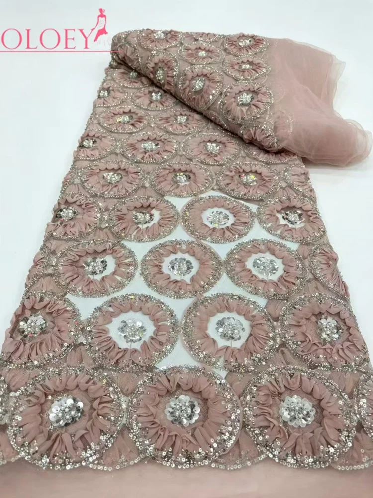 OLOEY African Heavy Embroidery Beaded Lace Fabric French Bridal Sequins Luxury Nigerian Tulle Lace for Dress Making
OLOEY African Heavy Embroidery Beaded Lace Fabric French Bridal Sequins Luxury Nigerian Tulle Lace for Dress Making