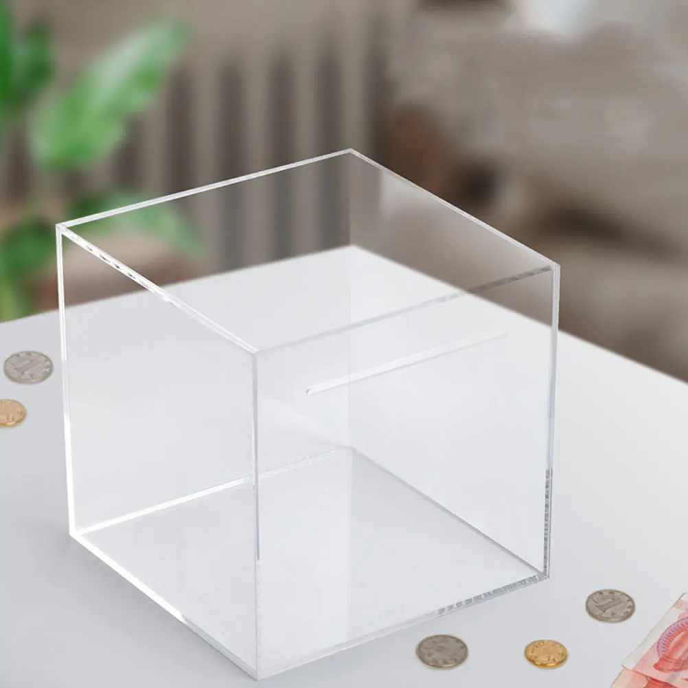 Acrylic Piggy Bank 15x15x15cm Clear Saving Money Jar Transparent Storage Box for Coins Acrylic Money Boxes
Acrylic Piggy Bank 15x15x15cm Clear Saving Money Jar Transparent Storage Box for Coins Acrylic Money Boxes