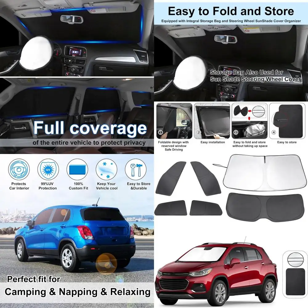 Custom Fit Windshield Sun Shade for 2013-2023 Trax, Foldable Shade, Privacy Protection, Keeps Car Cool
Custom Fit Windshield Sun Shade for 2013-2023 Trax, Foldable Shade, Privacy Protection, Keeps Car Cool