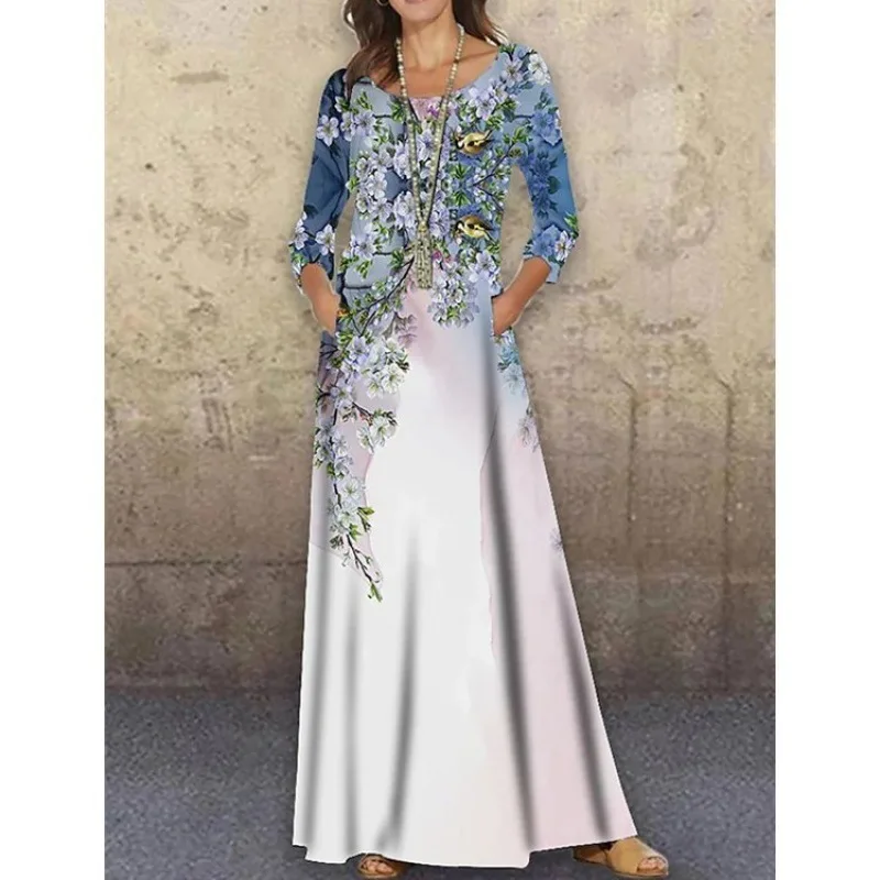 Vintage Women Dresses Casual Flower Print Autumn New Fashion O-neck Loose Temperament Elegant Long Sleeve Party Dress
Vintage Women Dresses Casual Flower Print Autumn New Fashion O-neck Loose Temperament Elegant Long Sleeve Party Dress