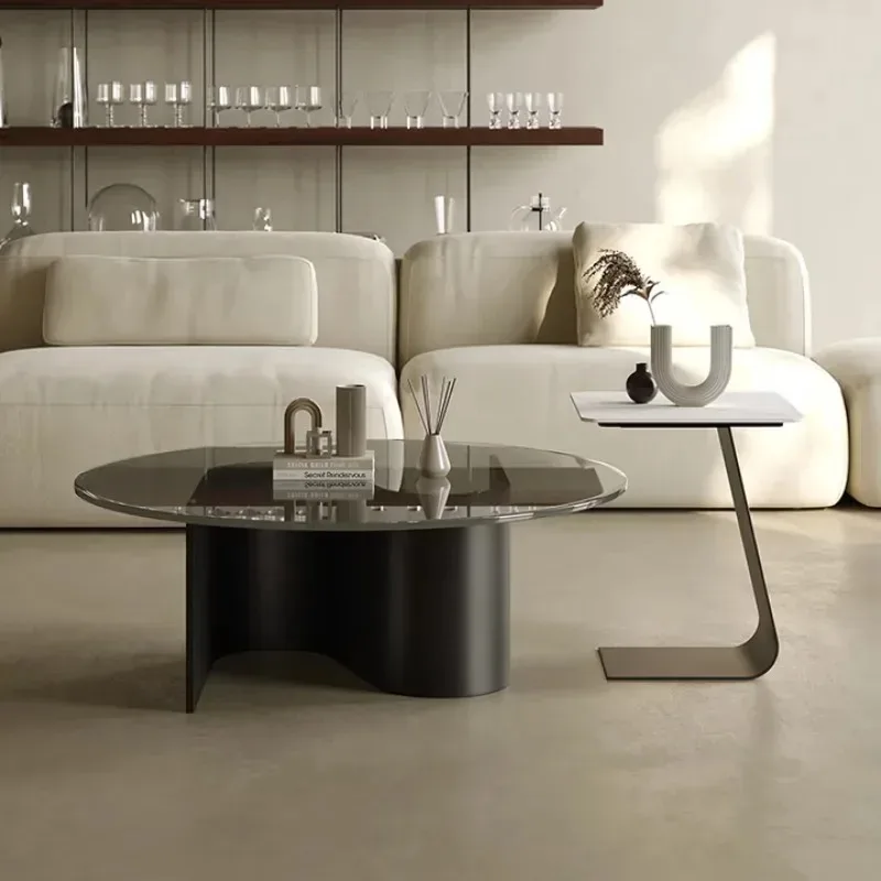 Italian minimalist tempered glass round coffee table size apartment
Italian minimalist tempered glass round coffee table size apartment