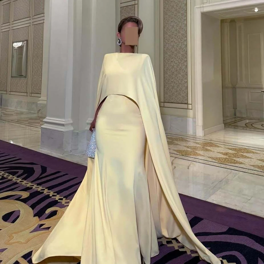 Eightale Arabic Evening Dresses O-Neck Cap Sleeves Customized Strethcy Yellow Mermaid Party Prom Gowns robe de soirée
Eightale Arabic Evening Dresses O-Neck Cap Sleeves Customized Strethcy Yellow Mermaid Party Prom Gowns robe de soirée