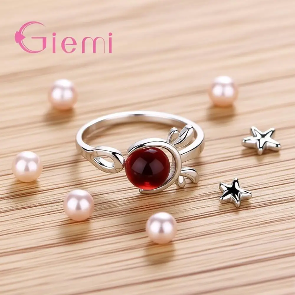 Charming 925 Sterling Silver Antler Design Garnet Open Adjustable Rings for Women Girls Anniversary Party Fashion Jewelry Gifts
Charming 925 Sterling Silver Antler Design Garnet Open Adjustable Rings for Women Girls Anniversary Party Fashion Jewelry Gifts