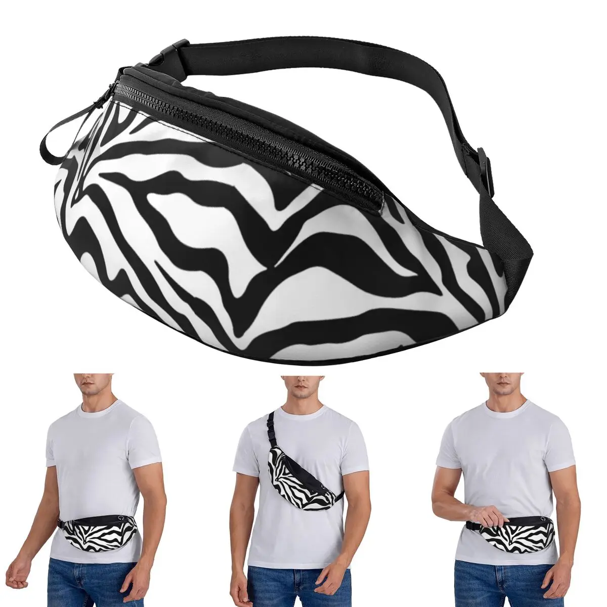 Crossbody Waist Bag Zebra Print Men Women Fanny Pack Travel Running Money Phone Pouch
Crossbody Waist Bag Zebra Print Men Women Fanny Pack Travel Running Money Phone Pouch