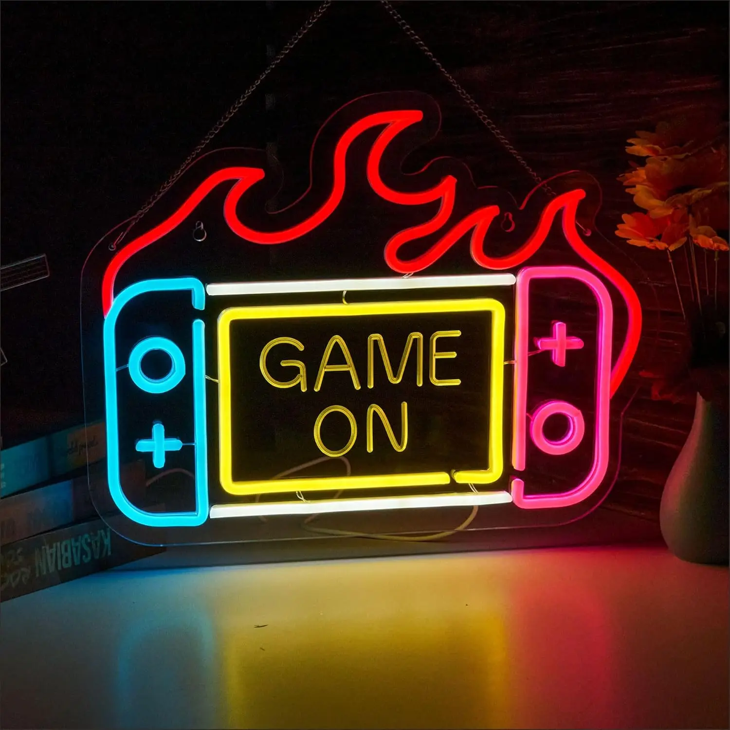Game On Neon Sign – Dimmable USB Wall Decor for Gaming Room, Switch Room, Kids’ Bedroom, Man Cave, Birthday Gift
Game On Neon Sign – Dimmable USB Wall Decor for Gaming Room, Switch Room, Kids’ Bedroom, Man Cave, Birthday Gift