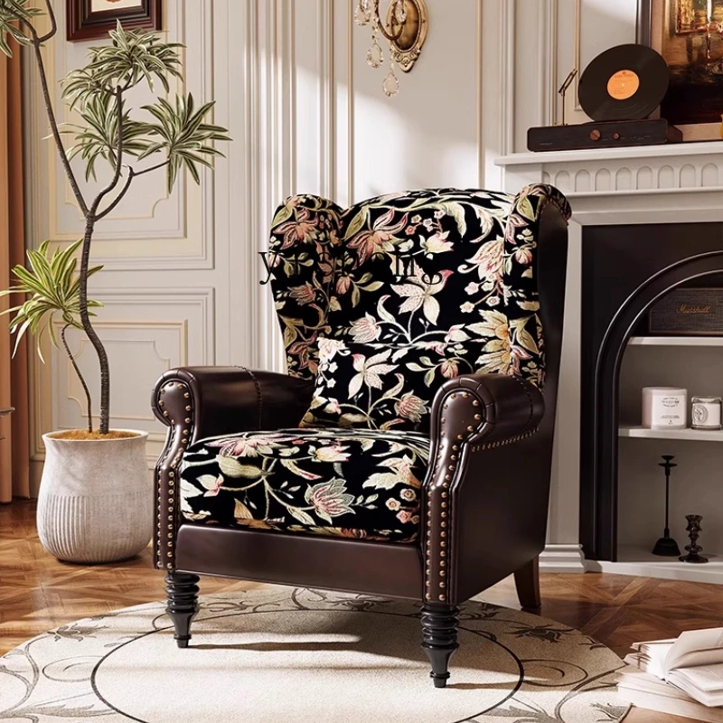 ZC French retro style living room high back leisure single sofa fabric American chair
ZC French retro style living room high back leisure single sofa fabric American chair