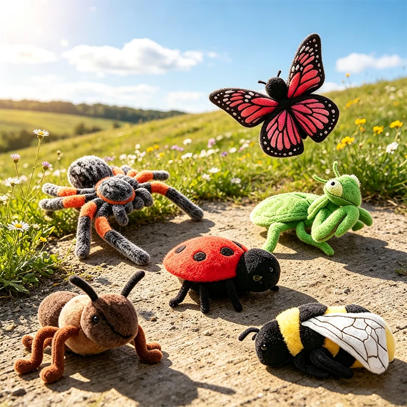 6 Assorted Kinds of Interesting Insects Plush Toys Creative Simulation Bee Ant Butterfly Spider Mantis Plushie Animal Model Doll
6 Assorted Kinds of Interesting Insects Plush Toys Creative Simulation Bee Ant Butterfly Spider Mantis Plushie Animal Model Doll