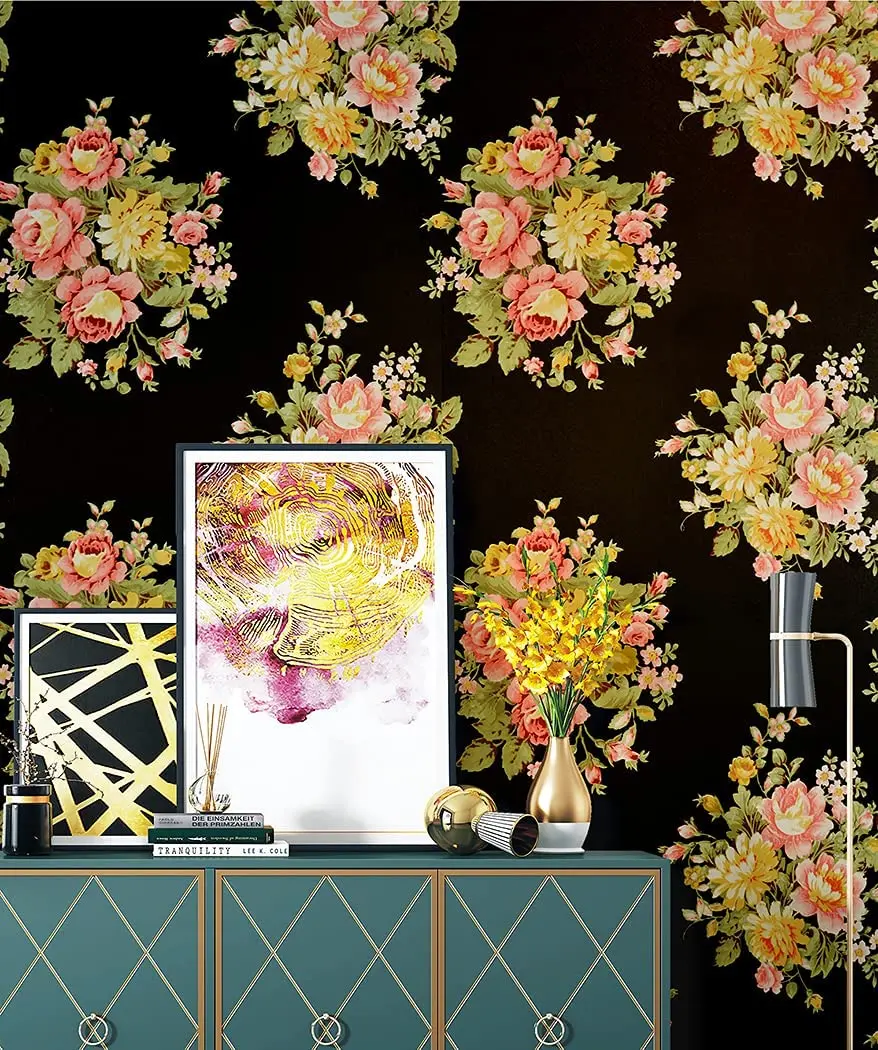 Vintage Peony Floral Peel and Stick Wallpaper Black Removable Vinyl Self Adhesive Contact Paper Furniture Decor Sticker for Home
Vintage Peony Floral Peel and Stick Wallpaper Black Removable Vinyl Self Adhesive Contact Paper Furniture Decor Sticker for Home