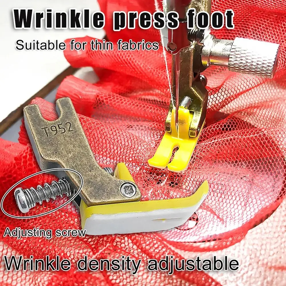 1Pcs Flat Wagon T952 Wrinkle Presser Foot Steel Closing Adjustable Lockstitch Presser Feet Plastic Sewing Machine Accessory
1Pcs Flat Wagon T952 Wrinkle Presser Foot Steel Closing Adjustable Lockstitch Presser Feet Plastic Sewing Machine Accessory