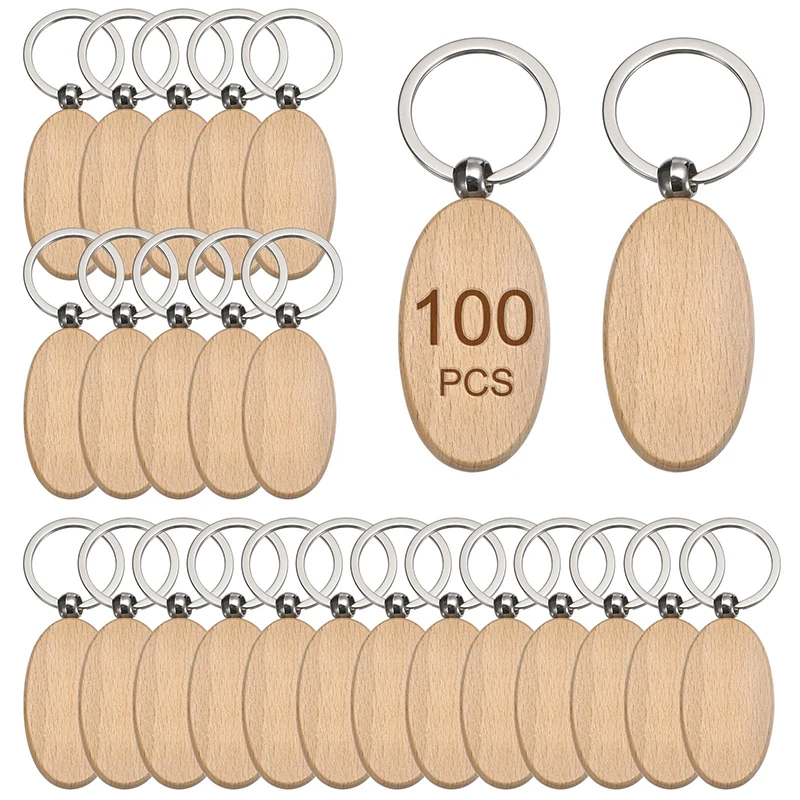 100Pcs Wooden Keychain Blanks Key Chain Wood Key Chain Keyrings DIY Wood Keyring Crafts Gift Wholesalers
100Pcs Wooden Keychain Blanks Key Chain Wood Key Chain Keyrings DIY Wood Keyring Crafts Gift Wholesalers