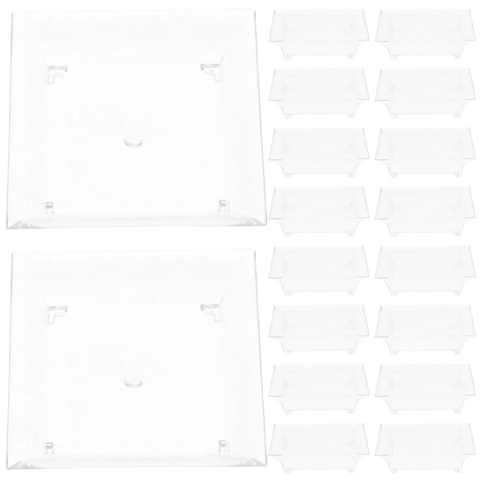 25pcs Disposable Square Dish Dessert Bowls Clear Serving Cake Tray Plastic Party Plates MaterialKitchen Bar Supplies
25pcs Disposable Square Dish Dessert Bowls Clear Serving Cake Tray Plastic Party Plates MaterialKitchen Bar Supplies