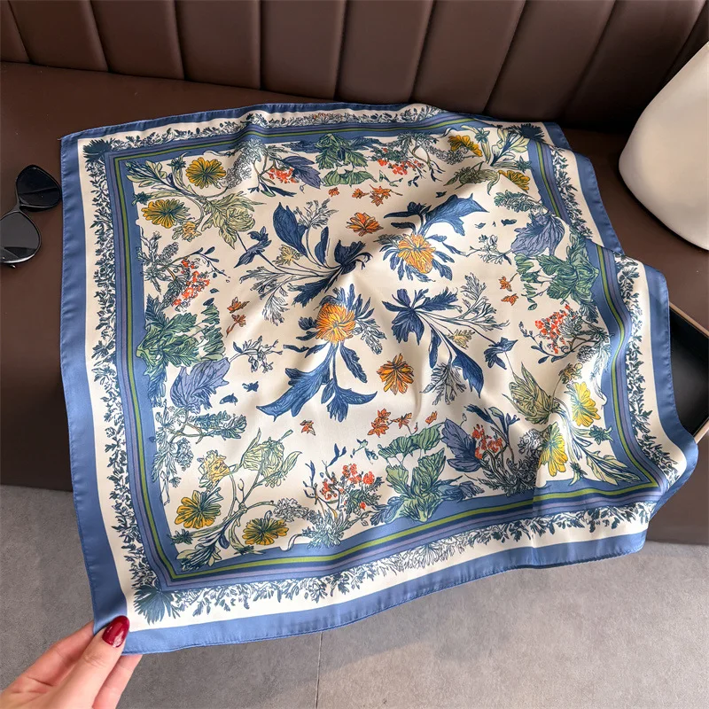 Design Soft Square Scarf For Women Silk Scarves Bandanas Luxury Floral Printed Hijab Neckerchief Elegant Beach Shawl Wraps
Design Soft Square Scarf For Women Silk Scarves Bandanas Luxury Floral Printed Hijab Neckerchief Elegant Beach Shawl Wraps