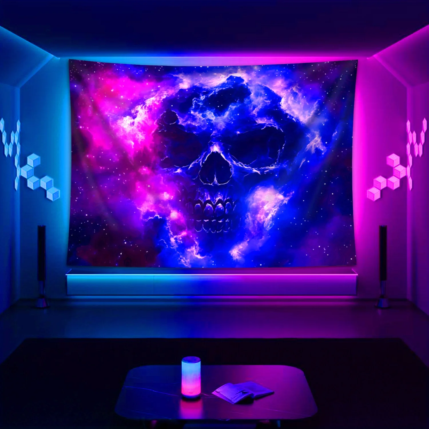 VIKAMA Nebula Skull Tapestry Gaming Room Music Bar Dark-Themed Bedroom Decor Living Room Wall Hanging Room Decor
VIKAMA Nebula Skull Tapestry Gaming Room Music Bar Dark-Themed Bedroom Decor Living Room Wall Hanging Room Decor