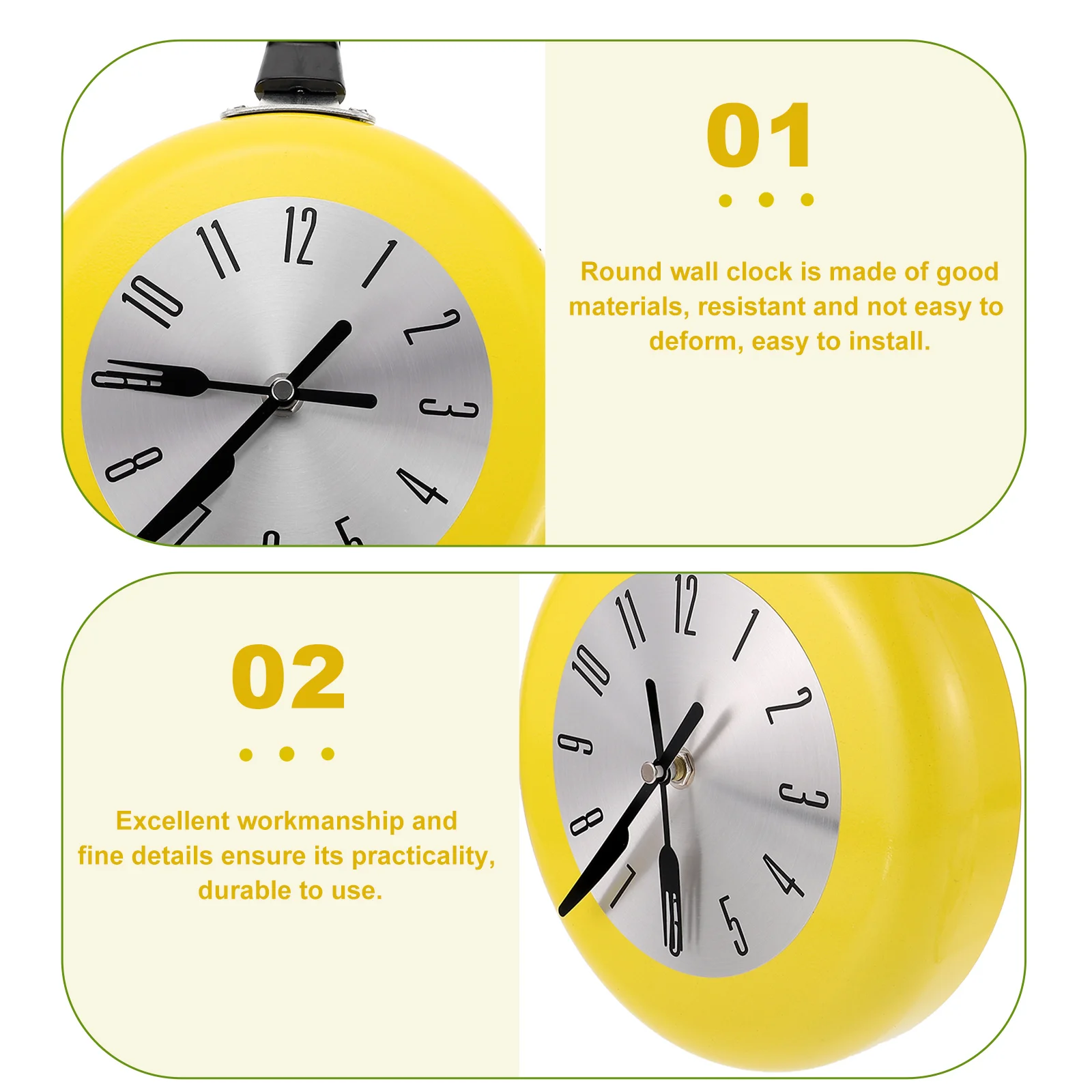 1 set Quartz Clock Wall Kitchen Farmhouse Retro Silent Non Ticking Easy Installation Stainless Steel Plastic Material Accurate
1 set Quartz Clock Wall Kitchen Farmhouse Retro Silent Non Ticking Easy Installation Stainless Steel Plastic Material Accurate