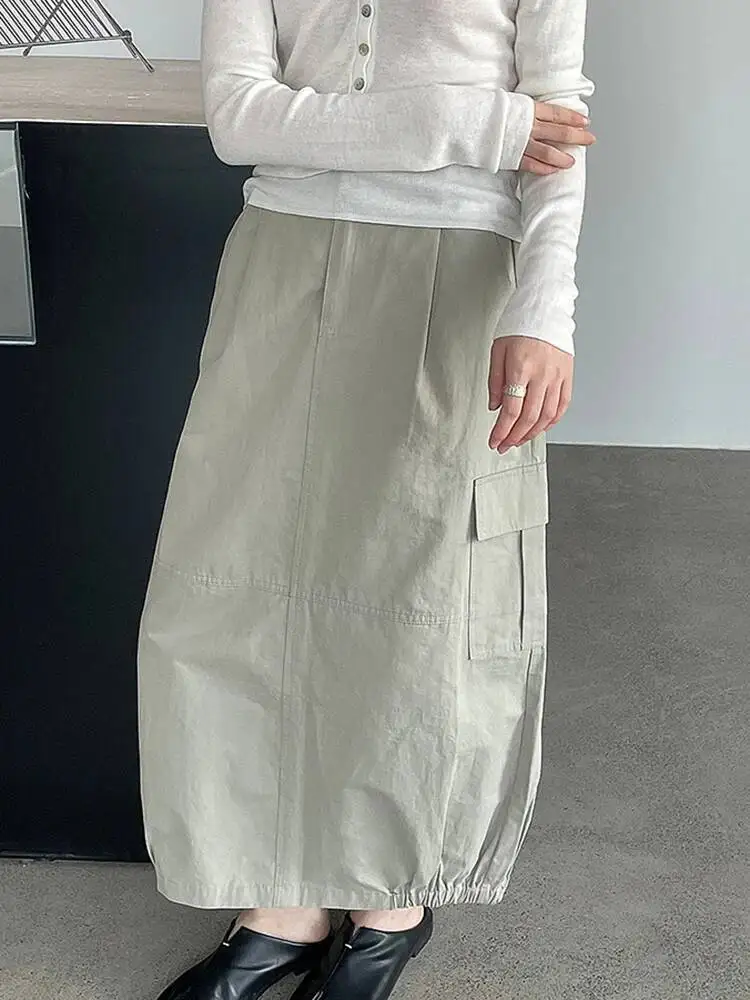 High Elastic Waist Green Pocket Back Slit Straight Half-body Skirt Women Fashion Tide New Spring Autumn
High Elastic Waist Green Pocket Back Slit Straight Half-body Skirt Women Fashion Tide New Spring Autumn
