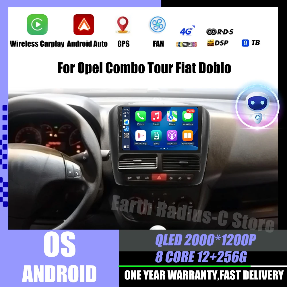 Android Auto Car Radio GPS Navigation For FIAT Doblo Opel Combo Tour 2010 - 2015 2018 Stereo Video Wireless Carplay 4G LTE WifiA 
Android Auto Car Radio GPS Navigation For FIAT Doblo Opel Combo Tour 2010 - 2015 2018 Stereo Video Wireless Carplay 4G LTE WifiA