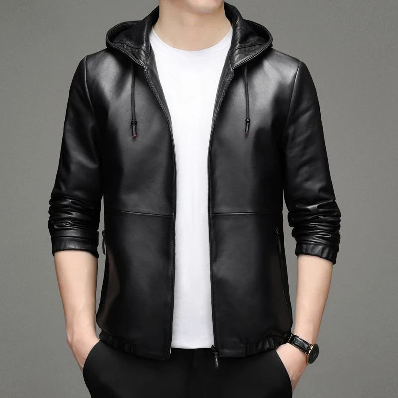 2024- New Men's Simple Slim Gentleman British Style Casual Fashion Solid Color Hooded Sheepskin Jacket Dermis Leather Jacket
2024- New Men's Simple Slim Gentleman British Style Casual Fashion Solid Color Hooded Sheepskin Jacket Dermis Leather Jacket