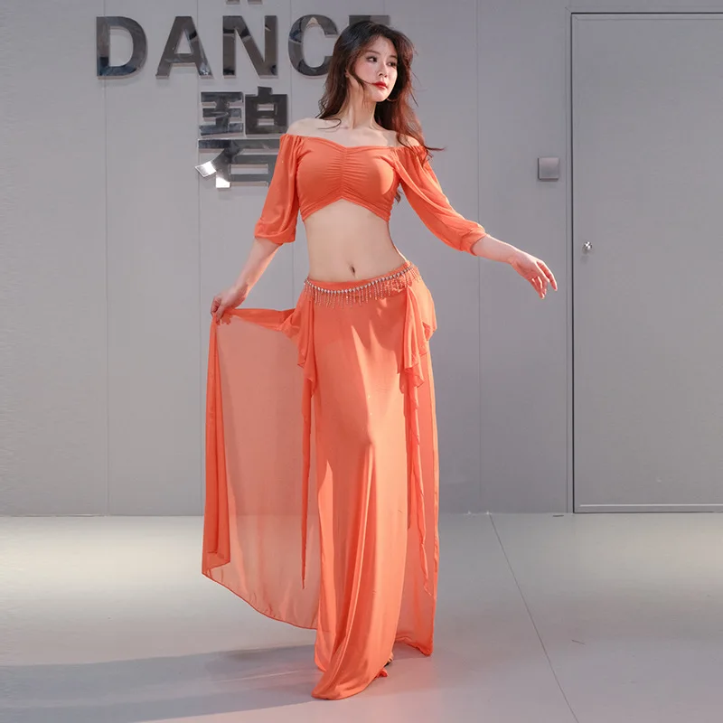 Customized 2025 New Belly Dance Costume Large Size Practice Dress Set Tops and Skirt with Mesh Oriental Dance Performance Dress
Customized 2025 New Belly Dance Costume Large Size Practice Dress Set Tops and Skirt with Mesh Oriental Dance Performance Dress