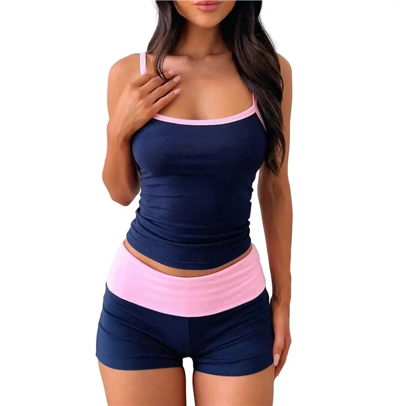 CYL-Womens Sporty Fashion Two Piece Set Sleeveless Top And Casual Shorts For Women Lounge Beach Wear
CYL-Womens Sporty Fashion Two Piece Set Sleeveless Top And Casual Shorts For Women Lounge Beach Wear