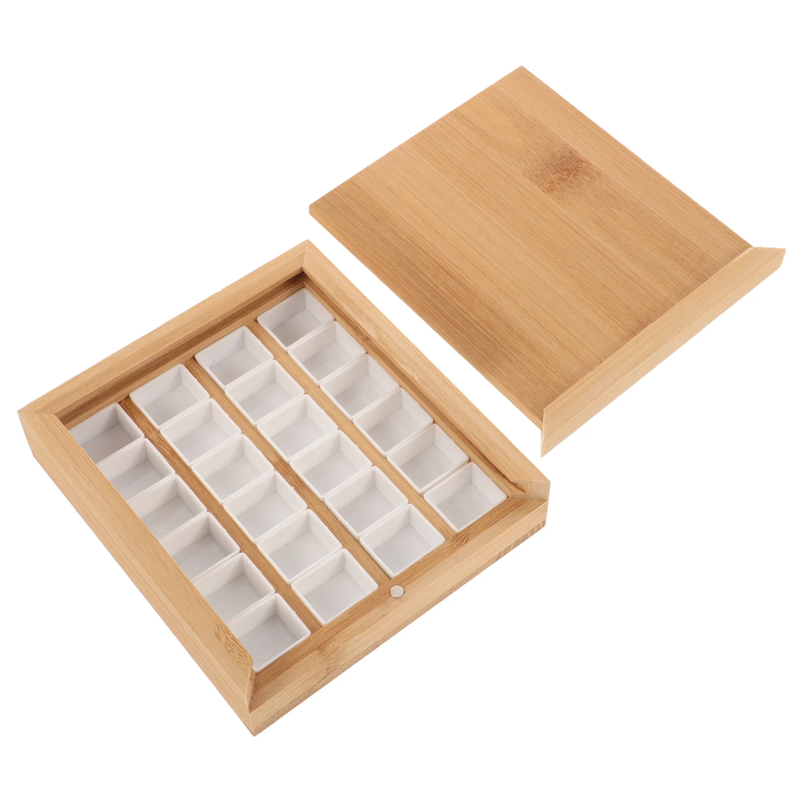 Wooden Pigment Box 24 Compartments Portable Watercolor Paint Case Artist Student Easy Clean Durable Painting Container DIY
Wooden Pigment Box 24 Compartments Portable Watercolor Paint Case Artist Student Easy Clean Durable Painting Container DIY