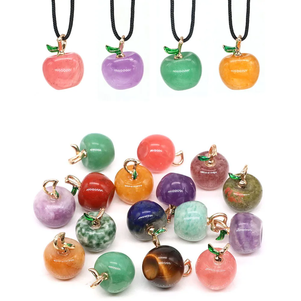 14mm Mini Apple Shape Pendants Natural Stone Healing Crystal Amethyst Quartz Reiki Gems DIY Necklace Jewelry Accessory Wholesale
14mm Mini Apple Shape Pendants Natural Stone Healing Crystal Amethyst Quartz Reiki Gems DIY Necklace Jewelry Accessory Wholesale