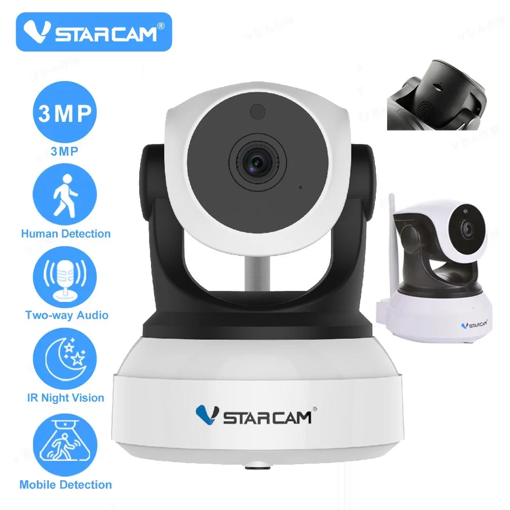 Vstarcam 2026 C24S 3MP Smart HD Wireless WiFi Camera Surveillance IP Camera Home Security Night Vision PTZ Baby Monitor Camera
Vstarcam 2026 C24S 3MP Smart HD Wireless WiFi Camera Surveillance IP Camera Home Security Night Vision PTZ Baby Monitor Camera