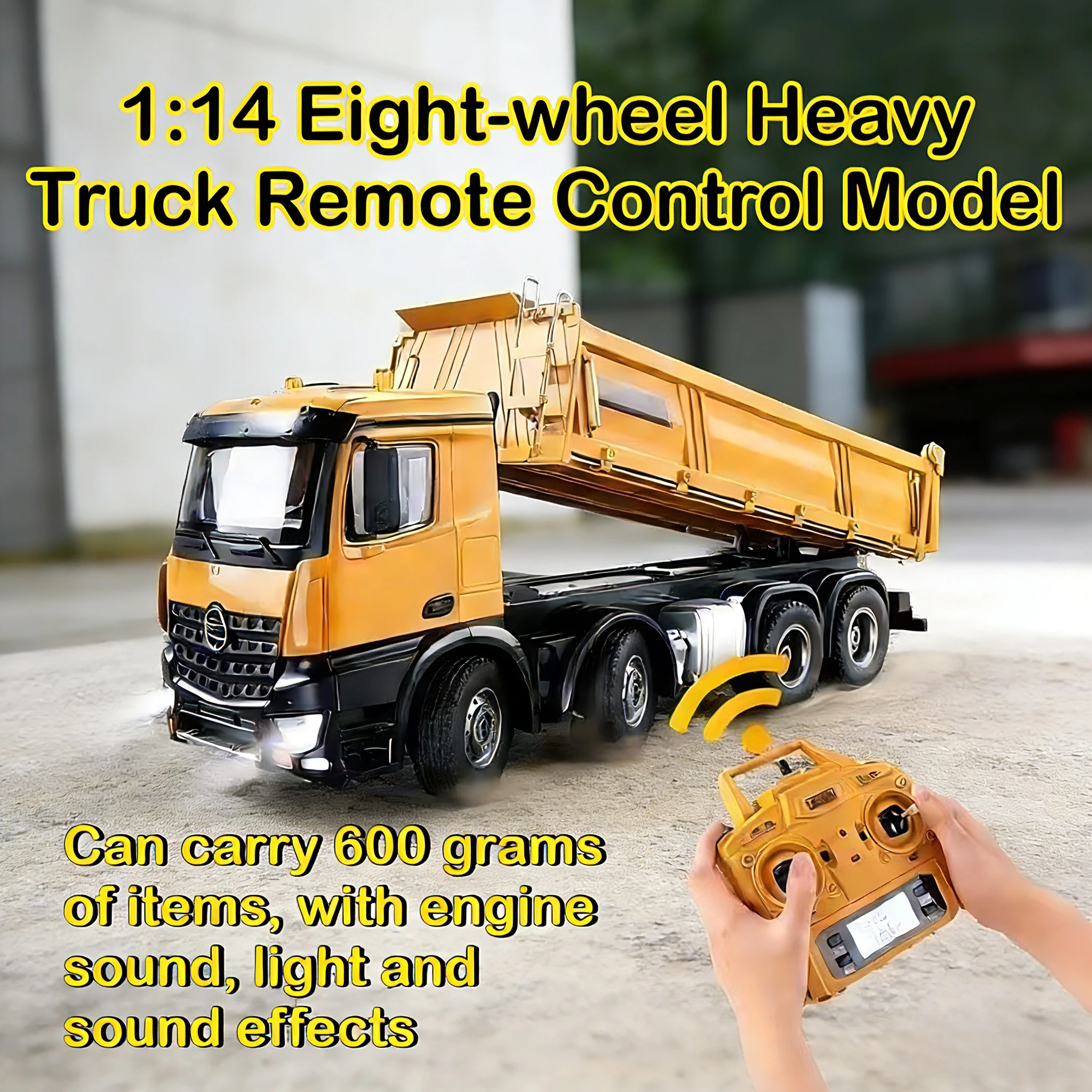536 New Sound and Light Engine Audio Remote Control Alloy Truck,8-wheel heavy engineering type 1:14 dump truck toy,Gift ornament
536 New Sound and Light Engine Audio Remote Control Alloy Truck,8-wheel heavy engineering type 1:14 dump truck toy,Gift ornament