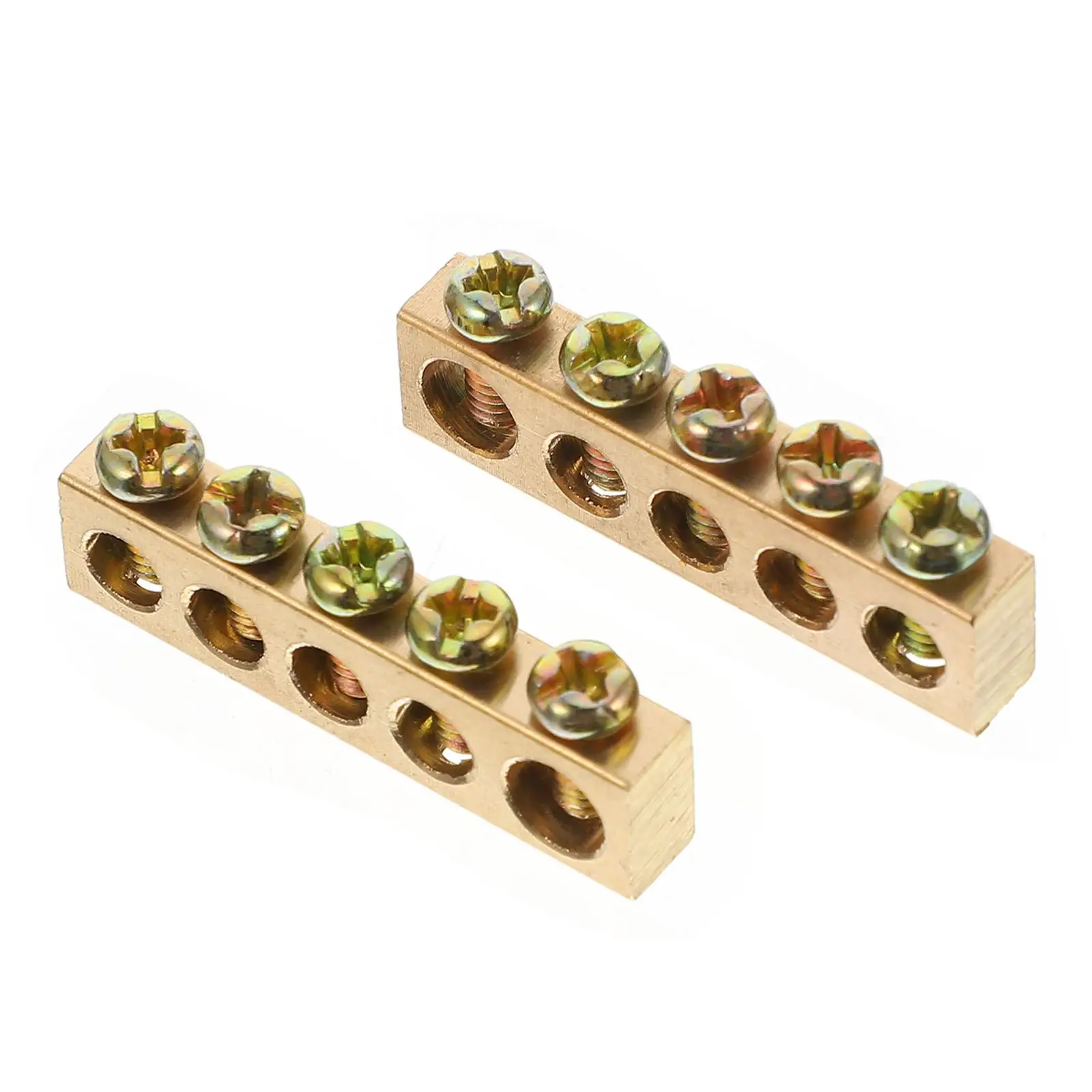 10 pcs Copper Wire Terminals Connector Block Electrical Grounding Bars Neutral Bar Screw Terminal 610-12 Holes High Strength
10 pcs Copper Wire Terminals Connector Block Electrical Grounding Bars Neutral Bar Screw Terminal 610-12 Holes High Strength