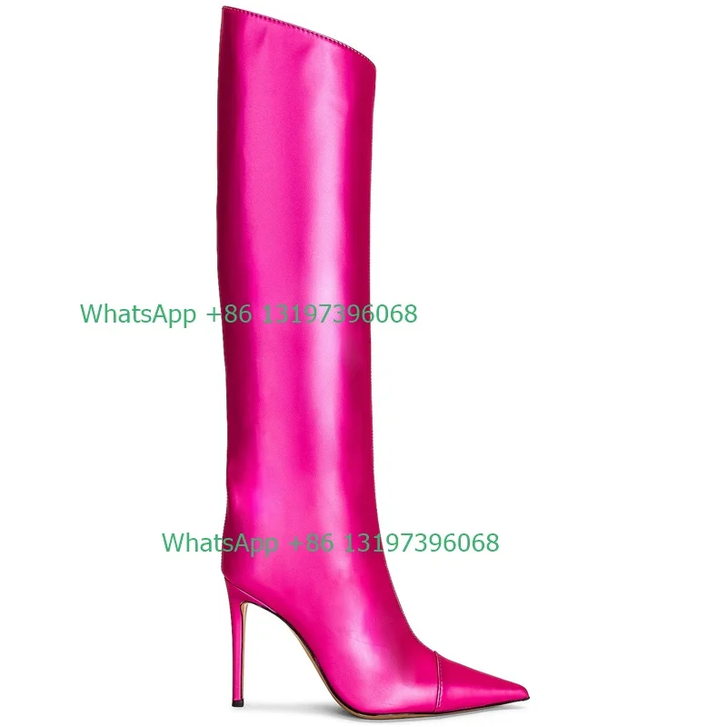 Lady stain hot pink bright color design boots sexy T show pointed toe boots stiletto heel side zip boots daily fall dress shoes
Lady stain hot pink bright color design boots sexy T show pointed toe boots stiletto heel side zip boots daily fall dress shoes