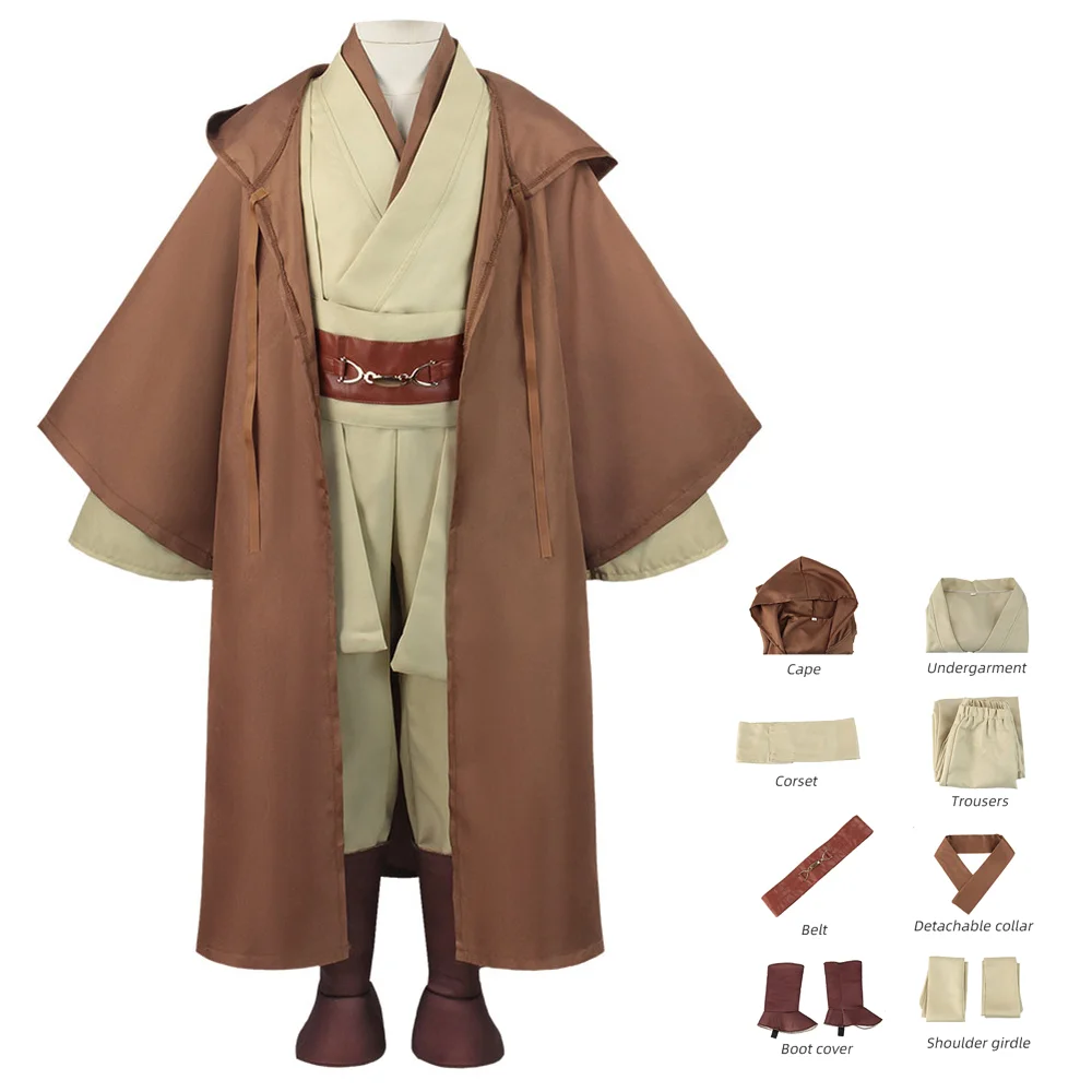 Obi Wan Kenobi Cosplay Costume Children Hooded Robe Jedi Knight Kids Outfits Laku Tunic Halloween Robe Hooded Uniform Disguise
Obi Wan Kenobi Cosplay Costume Children Hooded Robe Jedi Knight Kids Outfits Laku Tunic Halloween Robe Hooded Uniform Disguise