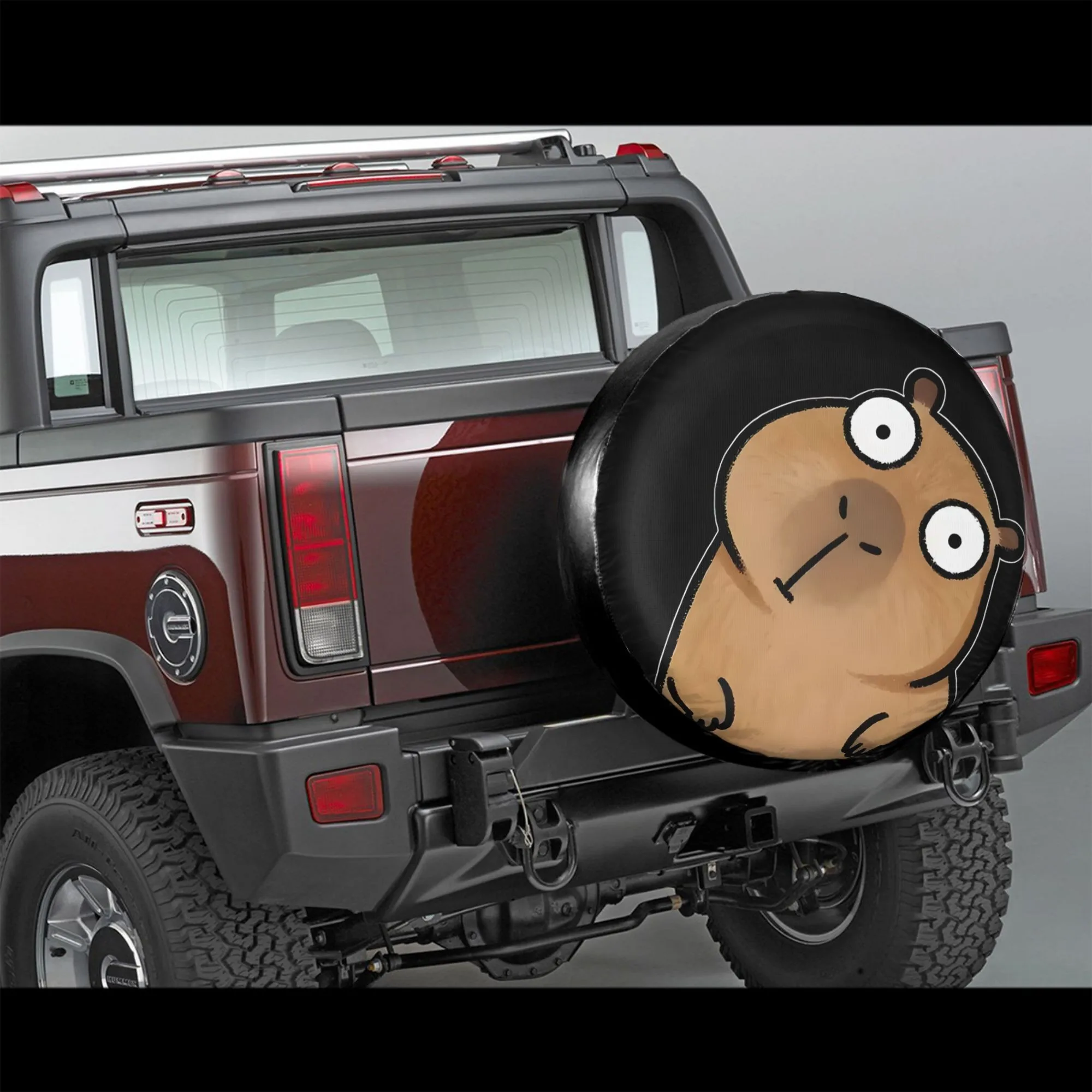 Cute Tilting Capybara Cartoon Spare Tire Cover Universal Fit SUV Truck Accessory
Cute Tilting Capybara Cartoon Spare Tire Cover Universal Fit SUV Truck Accessory