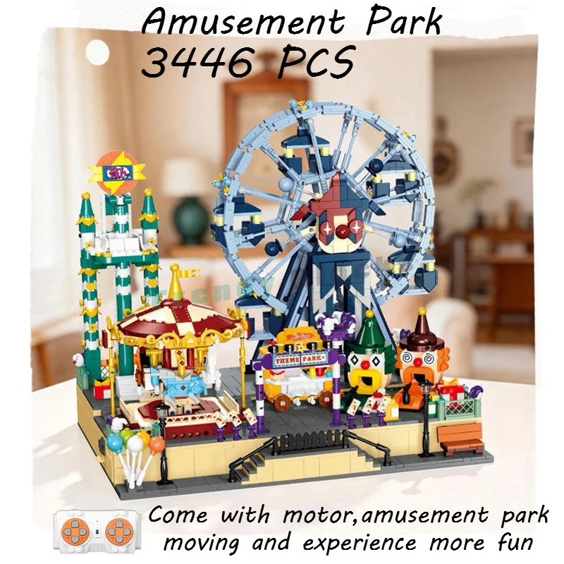 3446PCS Fantasy Amusement Park Ferris Wheel Building Blocks Come with Motor Creative Ornament Toys for Children Christmas Gifts
3446PCS Fantasy Amusement Park Ferris Wheel Building Blocks Come with Motor Creative Ornament Toys for Children Christmas Gifts