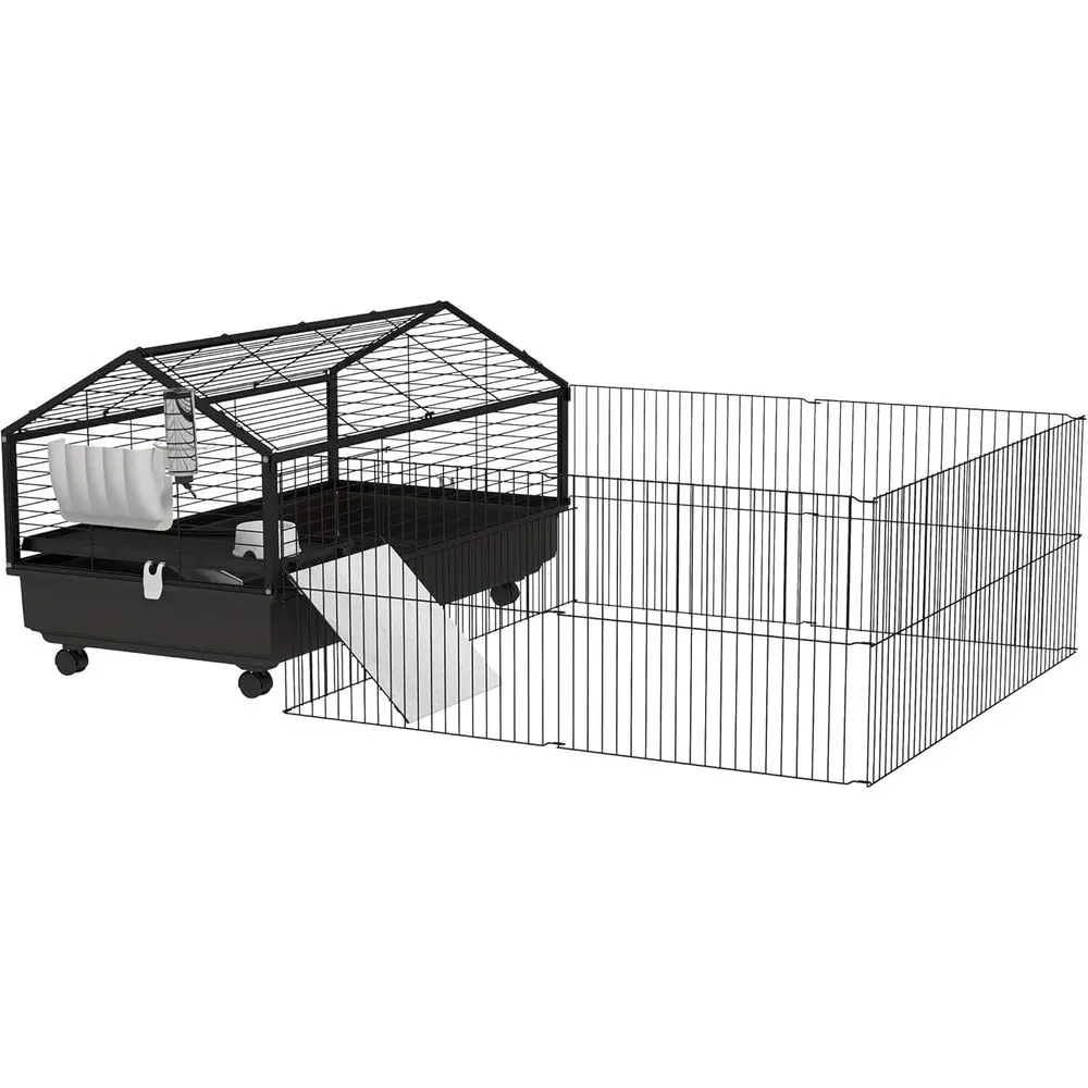 Adjustable Run Area Rolling Pet Cage for Small Animals with Water Bottle and Bowl, 46.5
Adjustable Run Area Rolling Pet Cage for Small Animals with Water Bottle and Bowl, 46.5